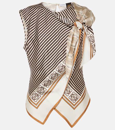 Paula's Ibiza striped silk satin top - Loewe - Modalova