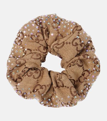 Scrunchie in canvas GG con cristalli - Gucci - Modalova