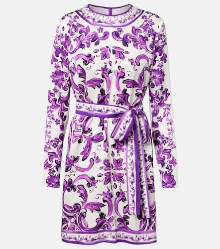 Robe Majolica en soie mélangée - Dolce&Gabbana - Modalova