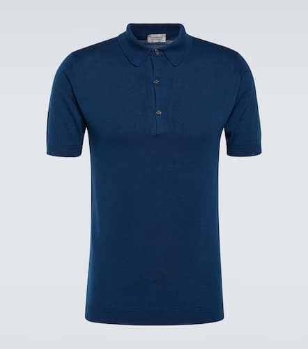 Noah cotton polo shirt in grey - John Smedley