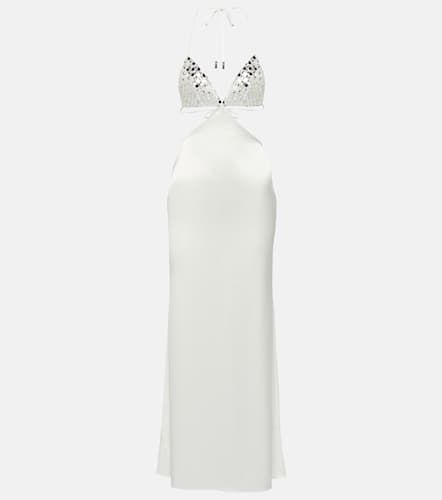 Abito sottoveste in raso con cut-out - David Koma - Modalova