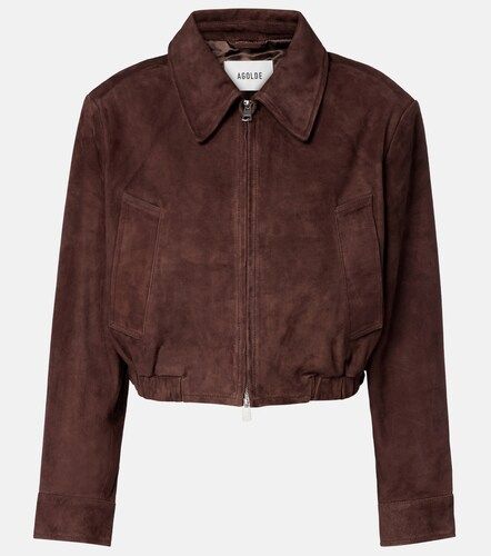 Agolde Nahla cropped suede jacket - Agolde - Modalova