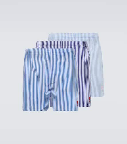 Set of 3 embroidered cotton boxer shorts - Ami Paris - Modalova