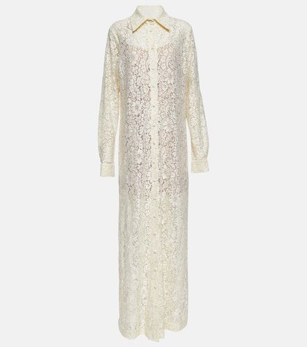 Bridal Andra lace guipure shirt dress - Costarellos - Modalova
