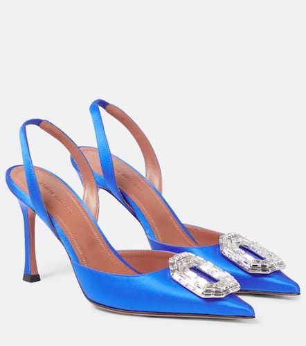 Pumps slingback Camelia in raso di seta - Amina Muaddi - Modalova