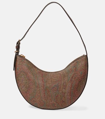 Hobo Small leather-trimmed shoulder bag - Etro - Modalova