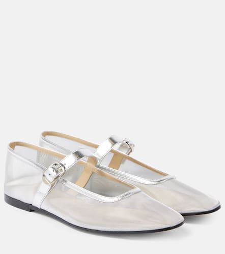 Le Monde BÃ©ryl Leather-trimmed mesh ballet flats - Le Monde Beryl - Modalova