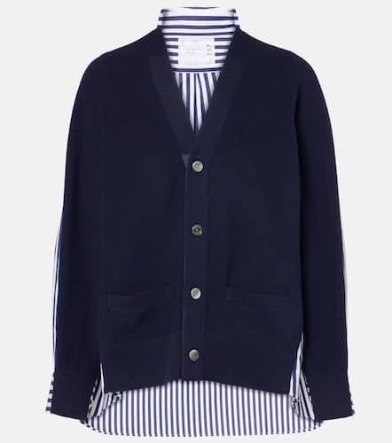 Cardigan aus Baumwolle mit Popeline - Sacai - Modalova