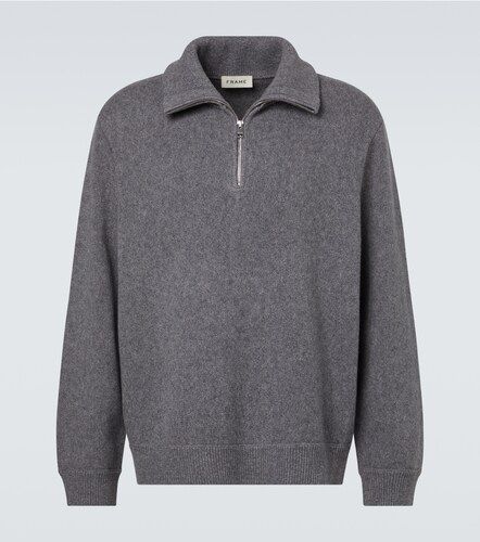 Wool and cotton half-zip sweater - Frame - Modalova