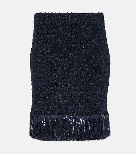 Minifalda de tweed con flecos - Oscar de la Renta - Modalova