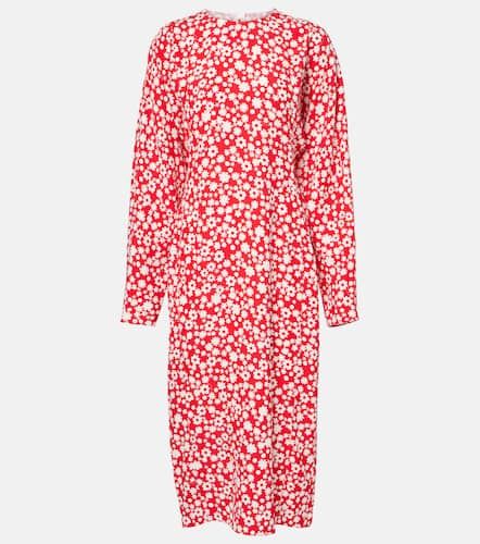 Marni Robe midi en satin à fleurs - Marni - Modalova