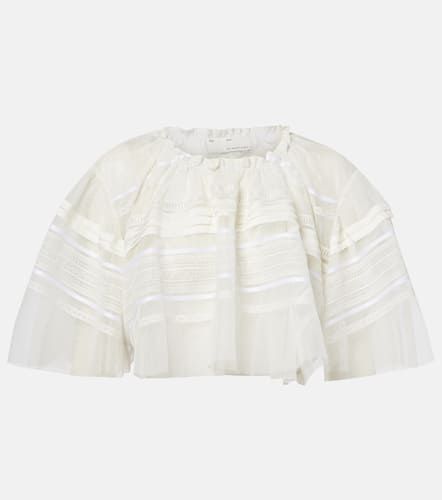 Xu Zhi Top cropped in pizzo e tulle - Xu Zhi - Modalova