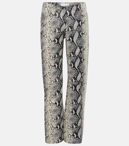 Pantaloni regular in pelle stampata - Victoria Beckham - Modalova