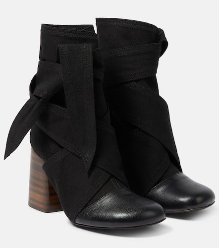 Wrapped 90 canvas and leather ankle boots - Lemaire - Modalova