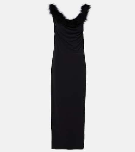 Boa feather-trimmed maxi dress - Coperni - Modalova