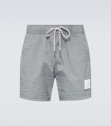 Thom Browne Seersucker swim trunks - Thom Browne - Modalova