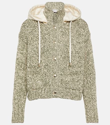 Cropped cotton-blend cardigan - Moncler - Modalova