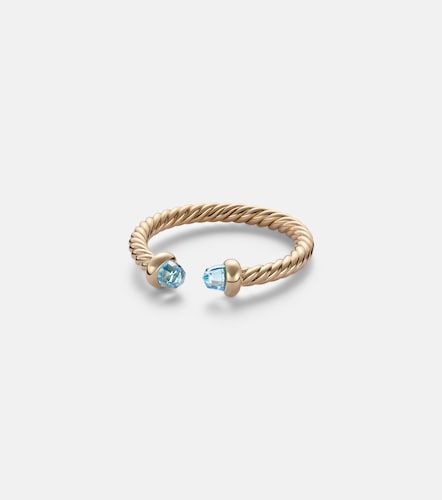Anillo Cablespira® Micro de oro de 18 ct con topacio - David Yurman - Modalova
