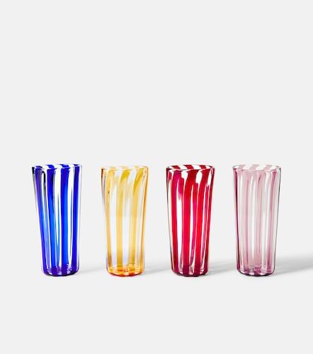 Set de 4 vasos Augusta Large a rayas - Akua Objects - Modalova