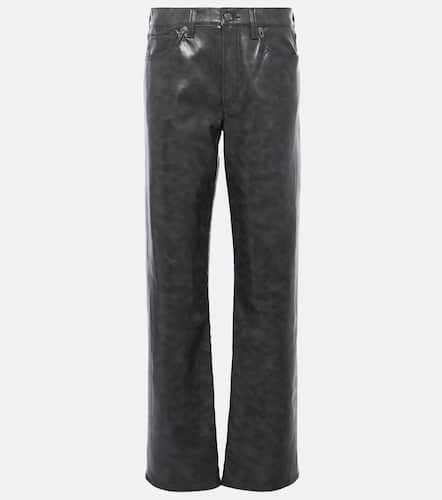 Sloane mid-rise leather straight pants - Agolde - Modalova