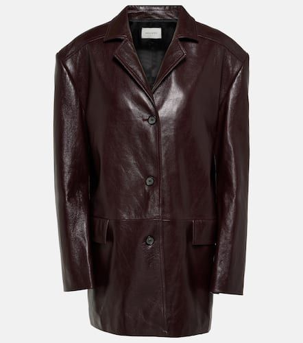 Oversized leather jacket - Magda Butrym - Modalova