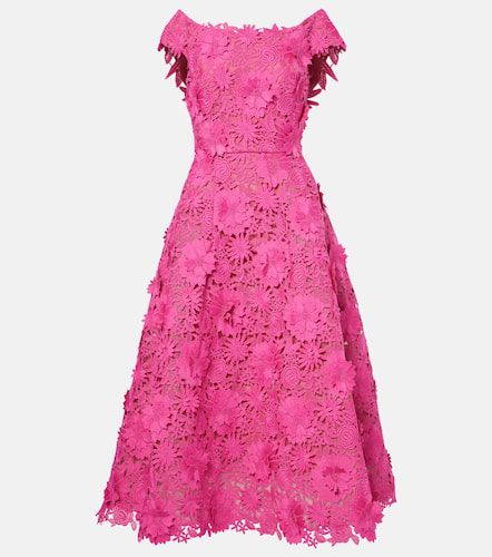 Guipure lace midi dress - Monique Lhuillier - Modalova