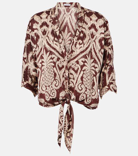 Azia printed cropped shirt - Poupette St Barth - Modalova