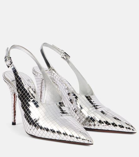 AlaÃ¯a Mirrored leather slingback pumps - Alaia - Modalova