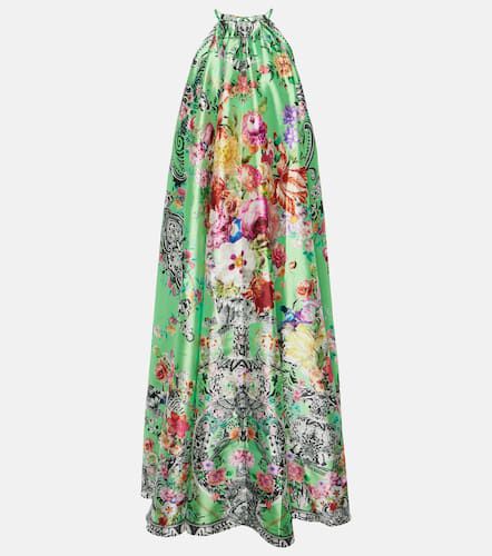 Trapeze floral taffeta maxi dress - Camilla - Modalova