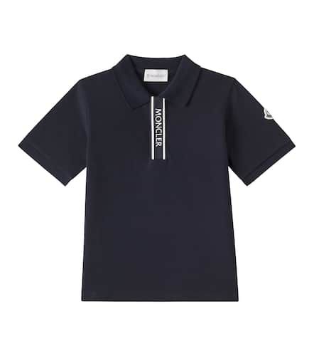 Logo cotton piquÃ© polo shirt - Moncler Enfant - Modalova