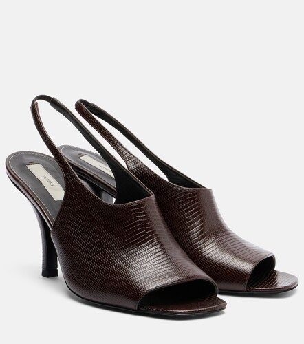 Embossed leather slingback sandals - Toteme - Modalova