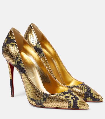 Bedruckte Pumps Kate 100 aus Leder - Christian Louboutin - Modalova