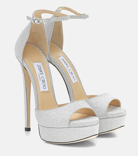 Jimmy Choo Max 150 glitter sandals - Jimmy Choo - Modalova