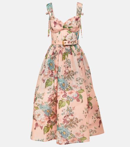 Matchmaker linen and silk midi dress - Zimmermann - Modalova