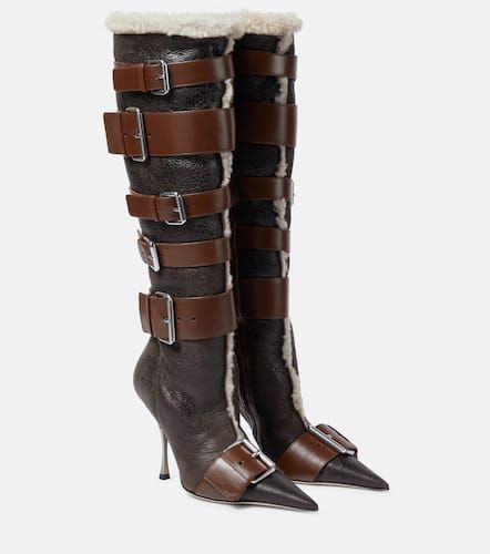 Hilda leather knee-high boots - Blumarine - Modalova