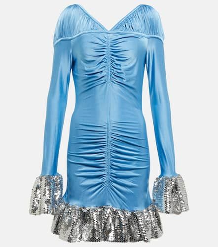 Embellished ruched lamÃ© minidress - Rabanne - Modalova