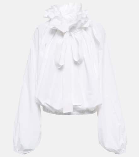 Ruffled tie-neck cotton blouse - Patou - Modalova