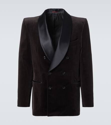 Cotton velvet tuxedo jacket - Brunello Cucinelli - Modalova