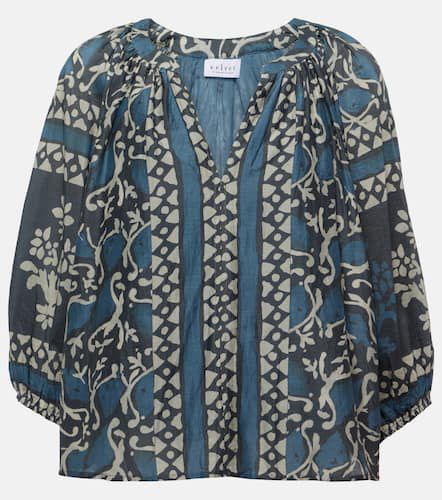 Dayana printed cotton and silk blouse - Velvet - Modalova