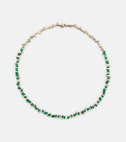 Bold Burst 18kt necklace with diamonds and emerald - Suzanne Kalan - Modalova