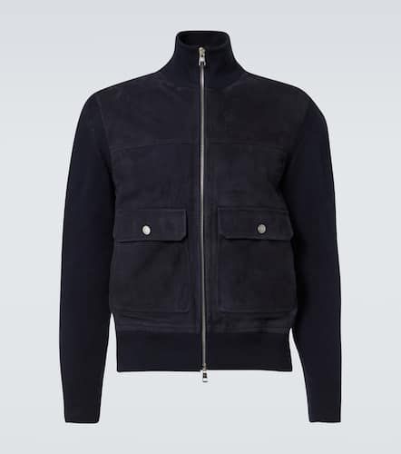 Moncler Jacke mit Veloursleder - Moncler - Modalova