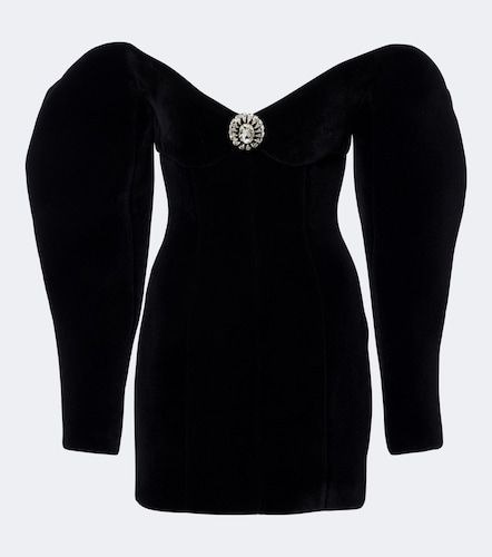 Abito corto off-shoulder in velluto - David Koma - Modalova