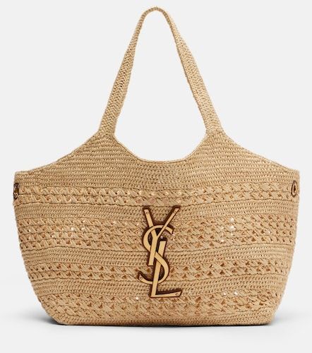 Icare Medium raffia shopper - Saint Laurent - Modalova