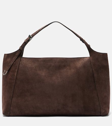 Medium suede shoulder bag - Brunello Cucinelli - Modalova