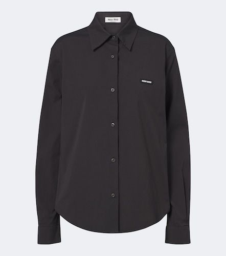 Camicia in popeline di misto cotone - Miu Miu - Modalova