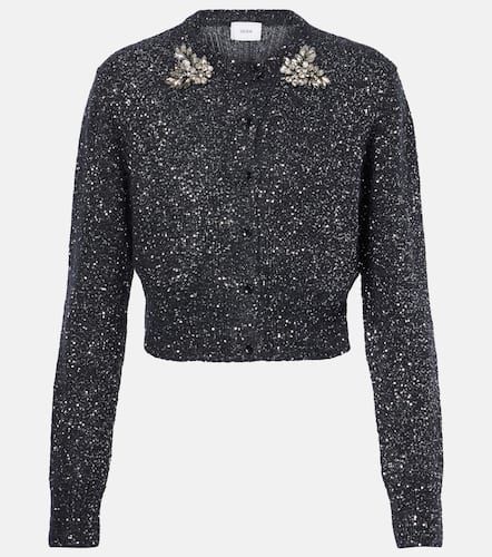 Embellished cropped wool-blend cardigan - Erdem - Modalova