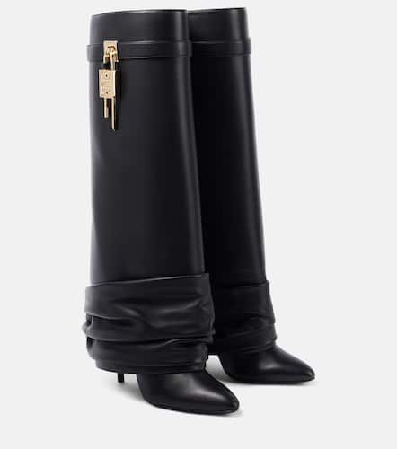 Botas altas Shark Lock Stiletto de piel - Givenchy - Modalova