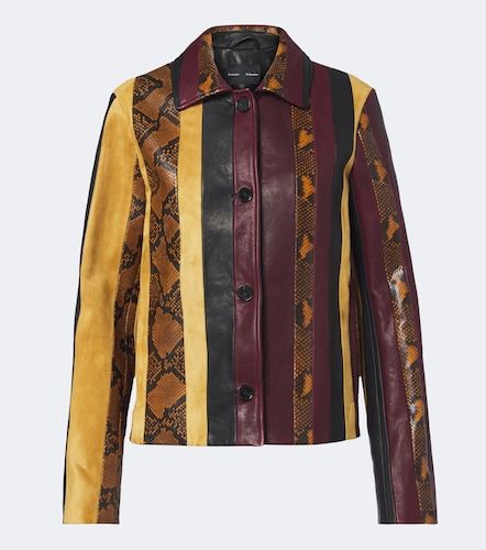 Sirine snake-effect striped leather jacket - Proenza Schouler - Modalova