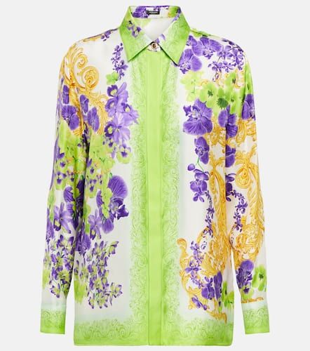 Versace Camisa de seda floral - Versace - Modalova