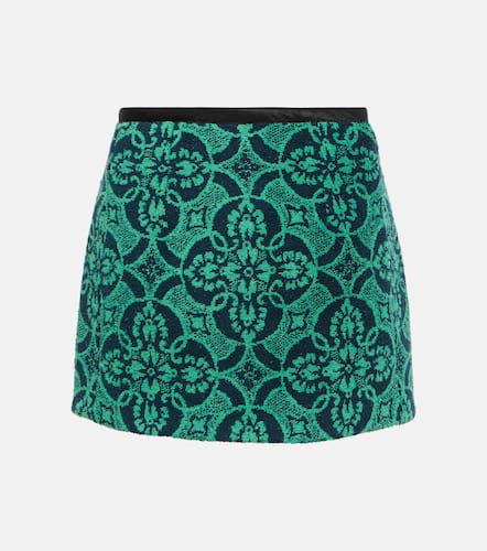 Jacquard high-rise cotton miniskirt - Marine Serre - Modalova